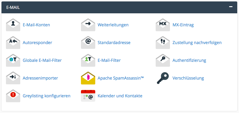 cpanel E-Mail Konten