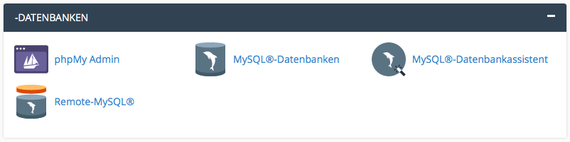 cPanel Datenbanken 